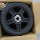 CheeMuii 6 Inch Lawn Mower Wheels 2 Pack 6" Push Mower Wheels with Bolts Gaskets and Lock Nuts Kit Fit for Most Standard push Lawn Mowers/Generator/Garden Tiller/Handtruck
