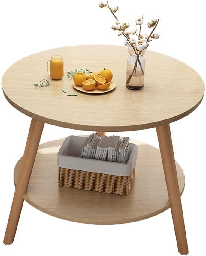 Coffee Tables Coffee Table Modern Home Small Tea Table Simple Living Room Bedroom Sofa Small Side Table Double Storage Small Round Table Coffee Tables for Living Room(A)