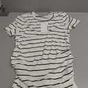 Motherhood Maternity Women's Short Sleeve Crew Neck Side Ruching Pregnancy Tee Shirt (Beige, M)
