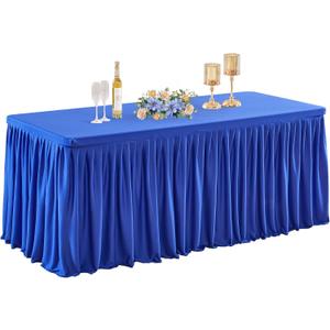 1 Pack Royal Blue Table Clothes for 6 Foot Rectangle Tables, 72 x 30 Inch Royal Blue Table Cloth Rectangle 6ft Wrinkle Resistant Washable Table Cover for Wedding Party Dining Banquet Buffet Table