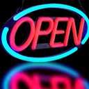 24'' X 12'' Ultra Bright LED Open Sign - Remote Controlled - Get Your Business Seen Day or Night (Blue/Red)