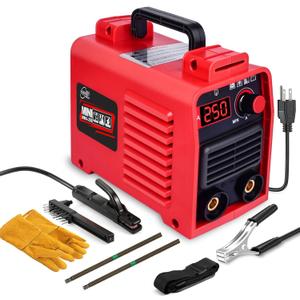 Welder Machine,Upgraded MMA-250A 110V Welding Machine,IGBT Digital Display LCD,Hot Start Anti-stick Stick Welder,Complete DIY Tool Kit for Portable Mini Welder,Strong Heat Dissipation MMA Welder