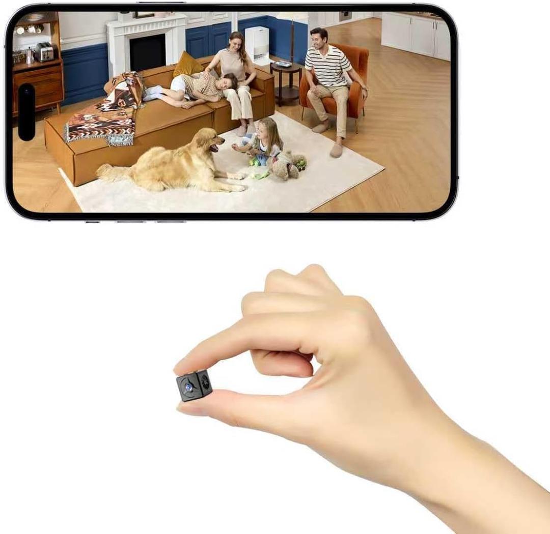 Mini Hidden Camera, 1080P WiFi Camera, Small Cameras Wireless, Nanny cam with Night Vision for Pets, Baby