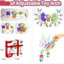 Baby Activity Arch Toy Bar for Stroller, Bassinets and Car Seat, Adjustable Crib Toys Hanging Attachment, Sensory Development Toys with Rattles