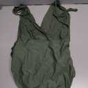 BMJL Womes One Piece Swimsuit Mesh Bathing Suit Tummy Control Swimsuits Plunge Bikini Tops 2025(M,Army Green)