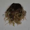 Brown to Blonde Short Wavy Wig for Women Lace Hairline Bob Style Synthetic Heat Resistant - Natural Appearance for Everyday Hairstyle 14 Inch
