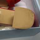 High Heels Chunky Platform Heels for Women Ankle Strap Comfy Open Toe Block Heeled Sandals Party Prom Wedding Dress Pumps (8, Red Suede)