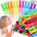 Bubble Wand, 60 Pcs Bubble Wands Bulk in 6 Colors, Bubble Party Favors for Kids, Summer Toys, Indoor Outdoor Activity, Themed Birthday, Wedding, for Girls & Boys