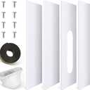 DuraComfort Portable AC Window Kit, Window Seal for AC Unit with 5.9 Inches(6") Diameter Coupler, Sliding Vent Kit for Air Conditioner Exhaust Hose, Up to 61.8 Inches
