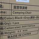 Camping Director's Chair with Side Table, 400 lb Capacity Black/Gray | Ergonomic Comfort with Oversized Side Table & Smart Storage