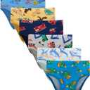 Little Boys Briefs Dinosaur Shark Truck Space Toddler Kids Baby Underwear 6/3-Pack, 6Y