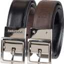 Dockers Boys 2-in-1 Reversible Belt  Versatile for School, Casual & Dress Wear (X-Large, Black/Brown)