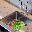 2pcs Sink Protectors Stainless Steel Sink Bottom Grid for Kitchen 14 x 12 inch, Heavy Duty Kitchen Grid Sinks Bottom Protector Center Drain Hole(2 Pack, 14"×12")