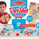 Melissa & Doug Examine and Treat Pet Vet Play Set (24 pcs) - Kids Veterinary Play Set, Veterinarian Kit For Kids, STEAM Toy, Pretend Play Doctor Set For Kids Ages 3+