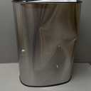 BestOffice | 13 Gallon Trash Can with Lid | Automatic Touchless Garbage Can | Odor Control | Modern Oval Design | Easy to Clean | Stainless Steel | Fits Any Kitchen, Bathroom, Office or Home