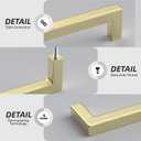 Goldenwarm 20 Pack 5 inch Brushed Gold Cabinet Pulls Brushed Gold Cabinet Handles Kitchen Handles for Cabients Drawer Pulls Kitchen Hardware for Cabinets
