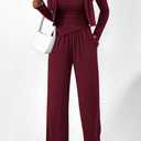 BTFBM Women's Lounge Sets 2 Piece Outfit Fall 2026 Tracksuits Airport Outfits (Red, XXL)