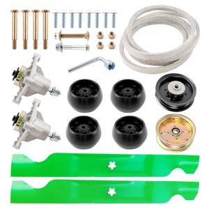 46" Mower Deck Spindle Rebuild Kit Fit for Husqvarna RZ4621 RZ4623 RZ46i Z246 Z246i, Spindle Replaces OEM 532174356 (174356) & 532174358 (174358), Spindles, Blades, Belt & Idler Wheels