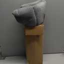 WESTERN HOME Dog Bed for Crate, Medium/Large Dogs Crate Bed with Soft Wavy Plush Comfortable Anti-Slip Kennel Pad Washable Pet Beds Mat for Dogs & Cats, Grey (36.0"L x 23.0"W x 1.2"Th)