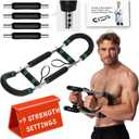 Weekly Chest Arm Training Plan Included  2025 Upgraded 9 Resistance Levels (20-140LBS) Adjustable Twister Trainer with 4 Springs & Workout Poster, Arm Workout for Men