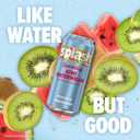 SPLASH REFRESHER Sparkling Water, Kiwi Watermelon - 12-Pack, 16 Fl Oz Cans - Flavored Carbonated Seltzer Water with Electrolytes, Zero Sugar & Zero Calories (EXP 08/13/26)
