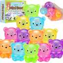 12Pack Fidget Toys Squishy Cute Bear Squeeze Ball , Stress Balls for Stress Relief, Pull Stretch Classroom Prize Party Favors Toys for Kids