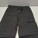 Soulsfeng Women's Cargo Pants Baggy Relaxed Fit Cotton Hiking Work Pants with 6 Pockets, Size 30, Black