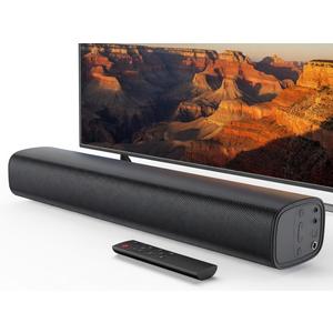 Sound Bar for TV, 14.2" 40W TV Soundbar, Surround Home Audio Speaker with Custom Bass Reflector, 3 EQ Modes, Wall Mount Wired Soundbar Compatible with Smart TV, PC, Laptop, Projector for Home Theater