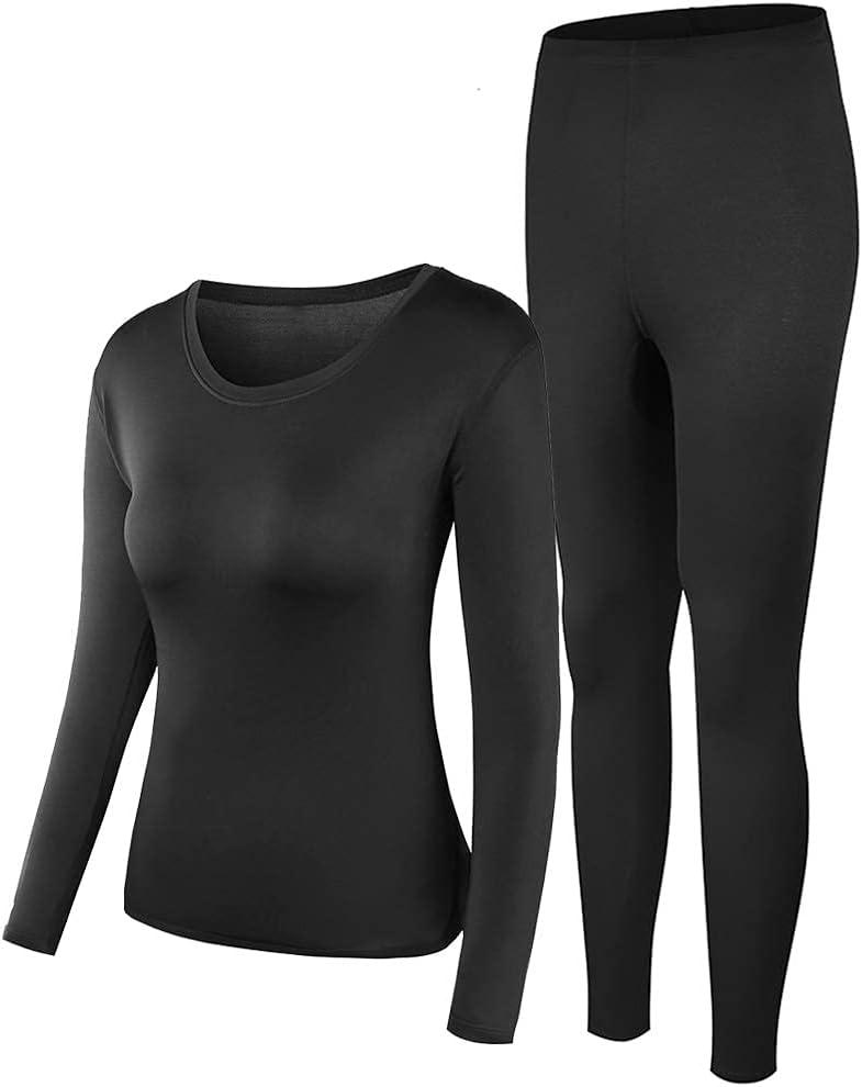 PISIQI Thermal Underwear Women Ultra-Soft Long Johns Set Base Layer Skiing Winter Warm Top & Bottom size S