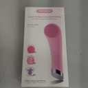 PRITECH Facial Cleansing Brush, Rechargeable Silicone Face Scrubber with Heat Massage End, Vibrating Exfoliator Scrubber for Deep Cleaning, Waterproof Face Brush for Women and Men (Pink)