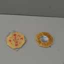 Suwimut Set of 2 Bagua Mirror for Protection, 4 Inch Wood Traditional Chinese Feng Shui Concave Mirror for Home Business Lucky Protection Against Passive Negative Harmful Energy
