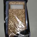 Compatible with Google Pixel 7 Pro Case Glitter Shockproof,for Google Pixel 7 Pro Phone Case Bling Sparkly Soft TPU and PC Silicone Shiny Girl Women Thin Protective Cover (Gold)