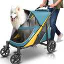 Petbobi Dog Stroller for Large Medium Dogs up to 80 lbs, Dual Entry