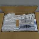 Corner Shower Caddy:125" Adjustable Inside Tension Shower Organizer Tension Pole,Rustproof Bathroom Organizer Shelves for Bathtub Shampoo Conditioner Storage,Floor to Ceiling Standing Showering Rack (White)