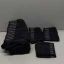 Ultra Soft 6 Pack Cotton Towel Set, Contains 2 Bath Towels 28x55 inch, 2 Hand Towels 16x24 inch & 2 Wash Coths 12x12 inch, Ideal Everyday use, Compact & Lightweight - Black