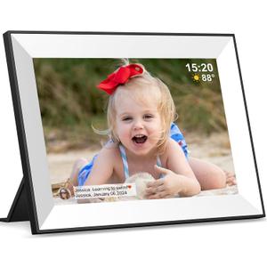 Frameo Digital Picture Frame, WiFi Digital Photo Frame with 10.1 Inch 1280x800 IPS Touch Screen, Easy Load from Phone Digital Frame, Auto Rotating Pohto/ Video by Electronic Picture Frame, Best Gift