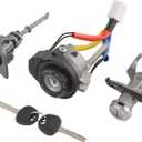 DICMIC Full Lock Cylinder Set Key Ignition Start Barrel Compatible with 2009-2014 Hyundai Sonata 2011-2015 Hyundai Sonata Hybrid Replace# 81970-3SA00, 81250-3SA00