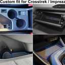 Center Console Liner for Subaru Crosstrek Accessories 2024 2025 2026, for Impreza Cup Holder Mat, Coaster Trim, Non-Slip Dust Interior, Door Slot Pad, Rubber Decoration Insert (20pcs, Blue)