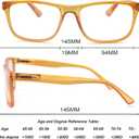 Reading Glasses for Men +1.25 Large Oversized Square Men's Readers 4 Pack Lightweight Wide Cheaters Glasses w/Spring Hinges