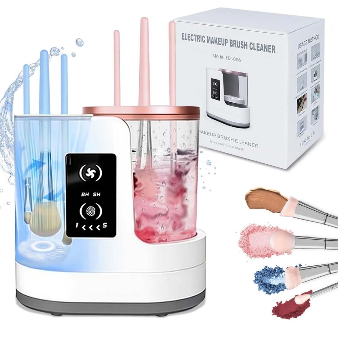 3-in-1 Electric Makeup Brush Cleaner & Dryer Machine - Portable Automatic USB Powered Tool - Fits All Brushes (Contour, Eyeshadow, Blush, Foundation) - Time-Saving Beauty Accessors