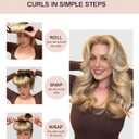 Grande Heatless Curls Overnight Rods No Heat Hair Curlers to Sleep in, Jumbo Foam Large Hair Rollers for Long Hair Blowout Look, Heatless Flexible Curling Rod Set with Satin Wrap for Sleeping