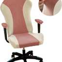 Lavish Cover Velvet Stretchable Gaming Chair Cover, Washable, Anti-Scratch Slipcover with Armrest Protection, Cat Scratch Proof for Office and Computer Chairs(No Chair, Pink)