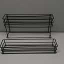 10 Bottle Capacity Coffee Syrup Organizer 2 Tier Coffee Syrup Stand Shelf for Coffee Bar Kitchen Small Wine Rack for Bar Family Storage for Syrup Wine Dressing