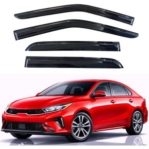 KPY Rain Guards Fit for 2019-2024 Kia Forte, Out-Channel Window Visors Vent Wind Deflectors 4PC, Car Accessories for 19-24 Forte (Excludes Hatchback)