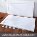Cinnvoice 2 Pcs Pine Kitchen Cabinet Door Replacement with 4 Pcs Cabinet Hinges Wood Shaker Door Front Replacement for Kitchen, Bathroom, Vanity(White,15.5" W X 29" H)