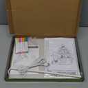 Christmas LED Note Board with Colors, 13.7 x 9.8 Acrylic Dry Erase Board with Light, Dry Erase Light up Adjustable Stand with 20 Xmas Coloring Page and 7 Pen for Office Home for Beginner