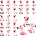 Gejoy 25 Pcs Mini Rubber Flamingo Toys Positive Gifts Mini Flamingos Decorations and Encouragement Birthday Motivational Gifts for Colleague Staff Teacher
