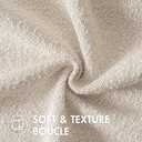 MIULEE 18x18 Inch Decorative Pillow Covers for Couch Bed Set of 2 Textured Boucle Neutral Throw Pillows Natural Beige Accent Solid Cushion Pillowcase Cozy Soft Chair Sofa Livingroom Home Decor (18" x 18" (Pack of 2), Natural Beige)