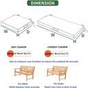 3 Pack Foam Wicker Patio Furniture Cushions, Replacement Cushions Fit Outdoor 4 Pieces Rattan Chair Sofa Set,Waterproof Outside Loveseat Pads,41x18x2 + 18x18x2,U Shape,Black+White Piping