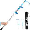 Truck Cargo Grabber Pickup Truck Bed Cargo Retriever, 6 Ft Cargo Bar Extendable Pickup Hook, Truck Bed Accessories (Blue)